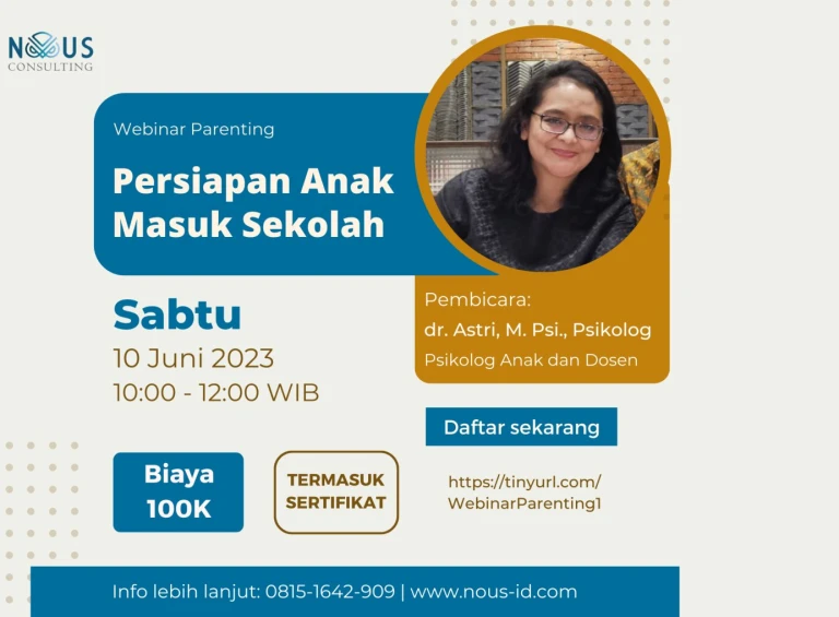 Webinar Parenting Persiapan Anak Masuk Sekolah