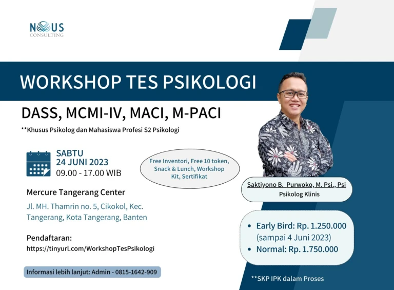 Workshop Tes Psikologi DASS MCMIIV MACI MPACI